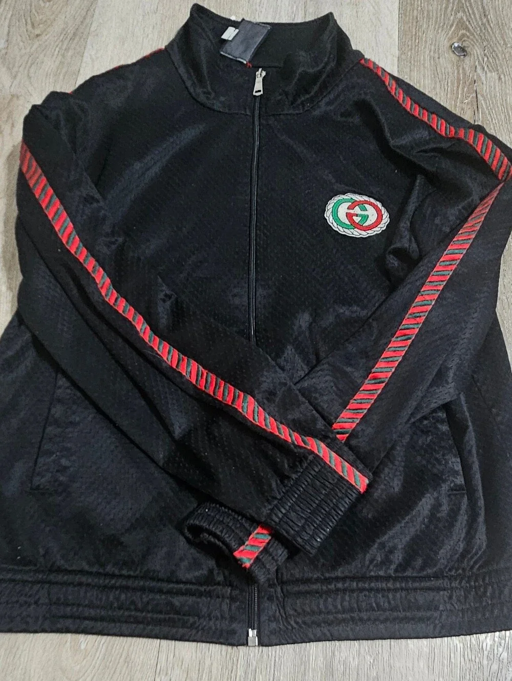 Gucci Airtex Rope Taped GG Logo Track Jacket Size S